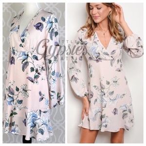 Emma Pale Pink Floral Dress
